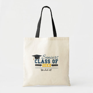 Tote Bag Typographie Bleue Jaune Équipement de Remise des D