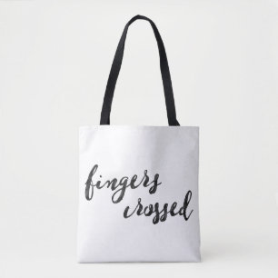 Tote Bag Typographie croisée des doigts