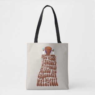 Tote Bag Typographie de cascade au chocolat Willy Wonka