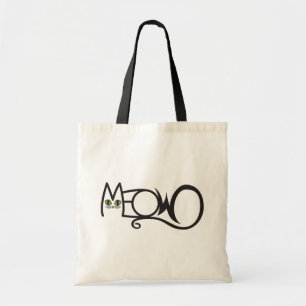 Tote Bag Typographie de chat Miaou