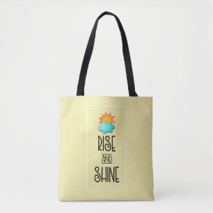 Tote Bag Typographie de la montée et de la brillance avec 
