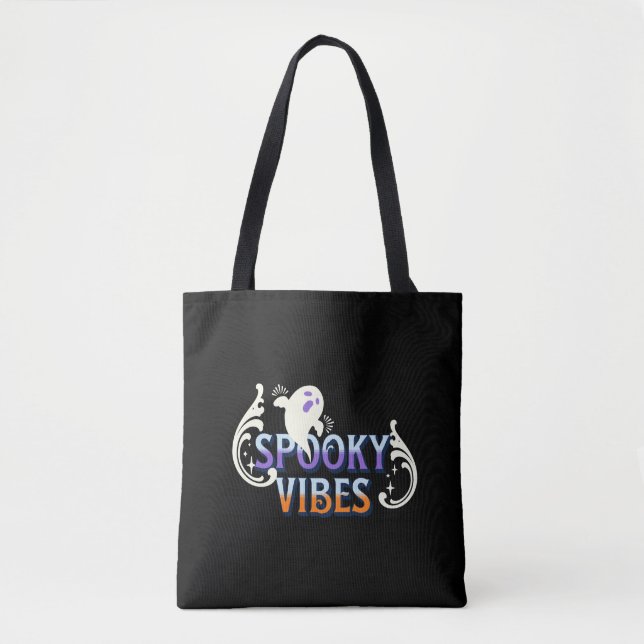 Tote Bag Typographie de lettrage avec des vibrations fantom (Devant)