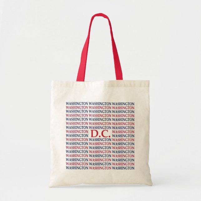 Tote Bag Typographie de Washington DC (Devant)