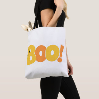 Tote Bag Typographie d'Halloween Boo avec des araignées