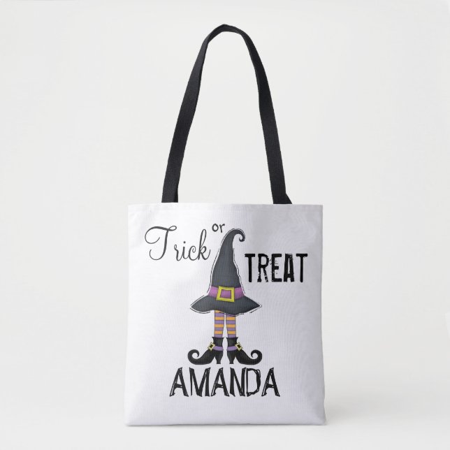 Tote Bag Typographie d'Halloween lunaire amusant Enfants pe (Devant)