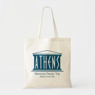 Tote Bag Typographie du logo d'Athènes Voyage en famille en