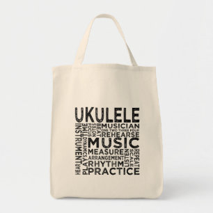 Tote Bag Typographie d'Ukulele