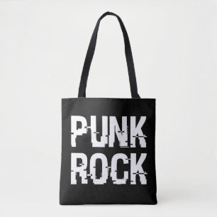 Tote Bag Typographie en détresse Punk Rock