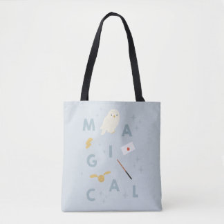 Tote Bag Typographie graphique "Magique" Hedwigh