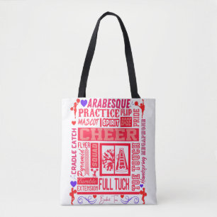 Tote Bag Typographie guerrière en rouge