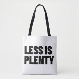 Tote Bag Typographie minimaliste de streetwear : moins c'es
