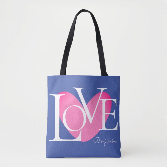 Tote Bag Typographie moderne LOVE Design de texte (Devant)