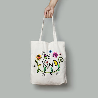 Tote Bag Typographie Moderne Minimaliste Drôle Sois Gentil