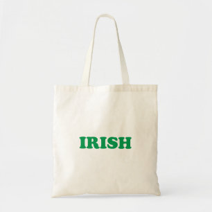 Tote Bag Typographie moderne verte irlandaise St. Patrick's