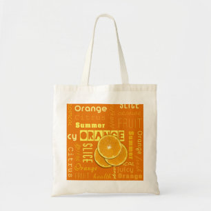 Tote Bag Typographie orange moderne Fruit Slice
