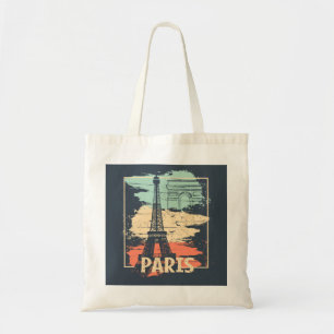 Tote Bag Typographie parisienne : affiche Eiffel abstraite.