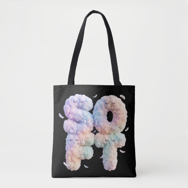 Tote Bag Typographie pastel de nuage doux esthétique mignon (Devant)
