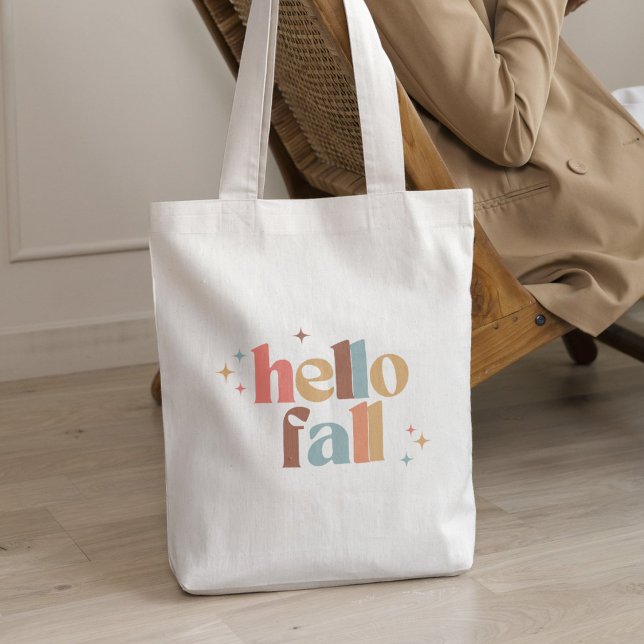 Tote Bag Typographie rétro de l'automne (Créateur téléchargé)