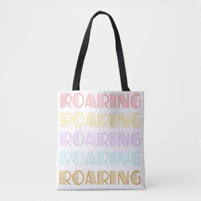 Tote Bag Typographie Rétro Gras Imprimé (Devant)