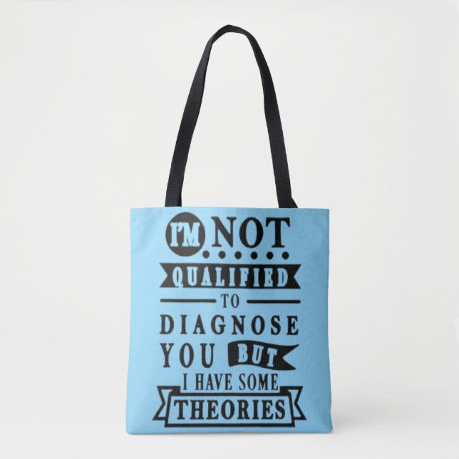 Tote Bag Typographie Sarcastique Drôle (Devant)