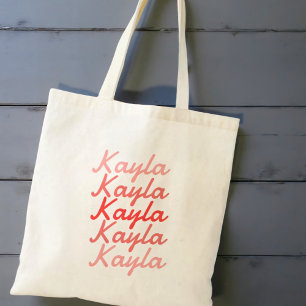 Tote Bag Typographie simple moderne cool nom