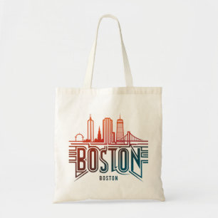 Tote Bag Typographie Skyline de Boston