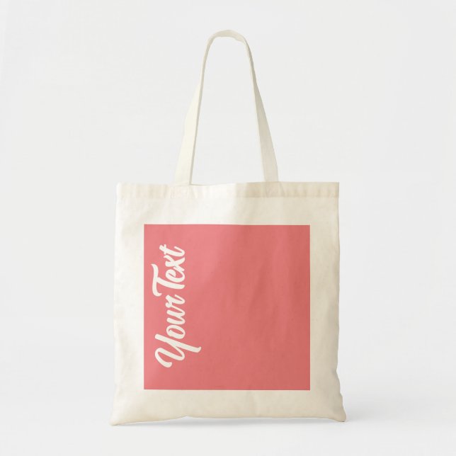Tote Bag Typographie Texte Bleu Modèle rose Script Haut (Devant)