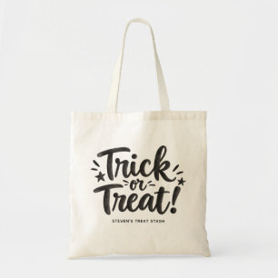 Tote Bag Typographie Trick or Treat Bonbons d'Halloween p