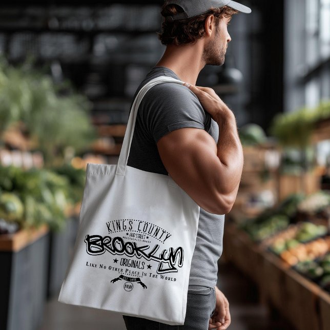 Tote Bag Typographie Urbaine Noir Et Blanc (Créateur téléchargé)