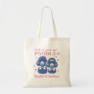 Tote Bag Typographie vintage La vie est meilleure avec les