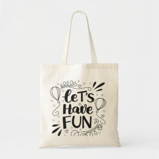 Tote Bag Typographie Whimsical avec ballon