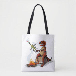 Tote Bag Tyrannosaurus Rex Cuisine Nourriture Au-Dessus D'U