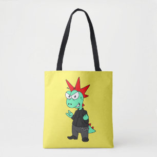Tote Bag Tyrannosaurus Rex Habillé Comme Un Punk.