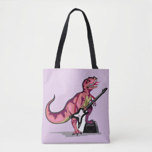 Tote Bag Tyrannosaurus Rex Jouant La Guitare.