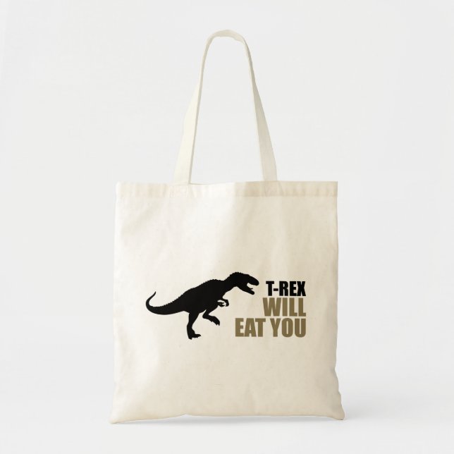 Tote Bag Tyrannosaurus Rex Vous Mangera (Devant)