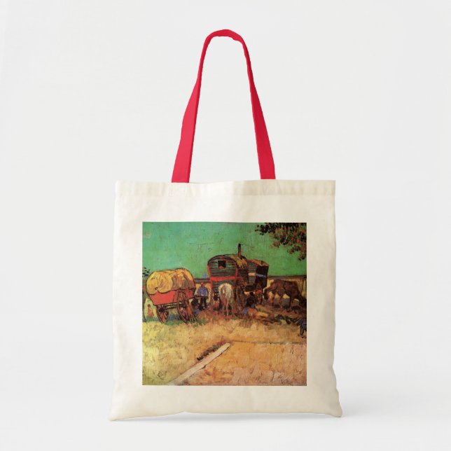 Tote Bag Tziganes avec caravanes par Vincent van Gogh (Devant)