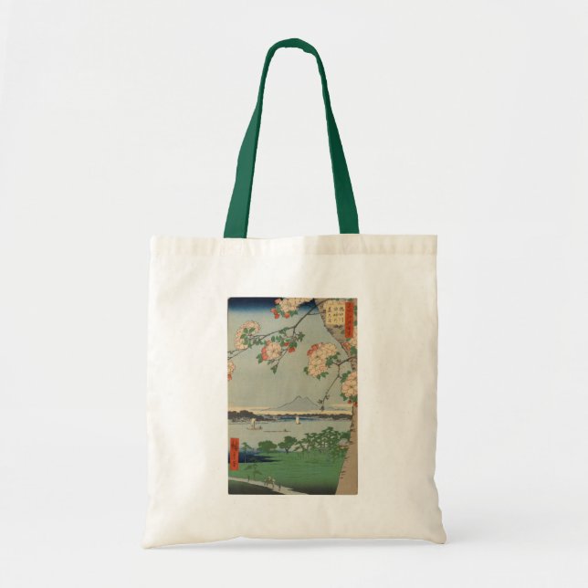 TOTE BAG UKIYOE ~HIROSHIGE  名所江戸百景 隅田川水神の森真崎~ (Devant)