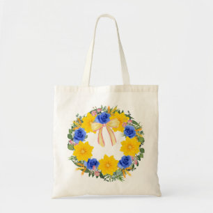 Tote Bag Ukraine Ukrainienne Fleurs de couronne Foi Espoir