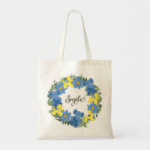 Tote Bag Ukraine Ukrainienne Fleurs de couronne Foi Espoir