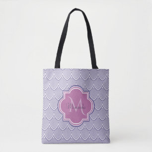 Tote Bag Ultra Violet Arborescence pétoncles Nom du monogr