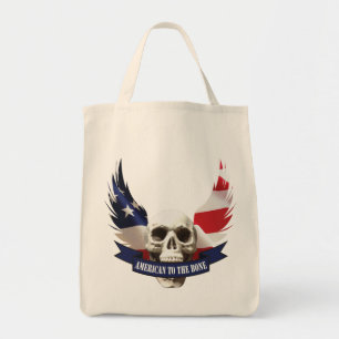 Tote Bag Un Américain au crâne os