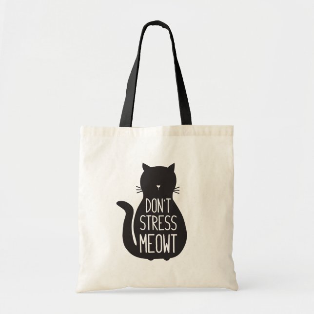 Tote Bag Un Amoureux des chats drôle ne fait pas de stress (Devant)