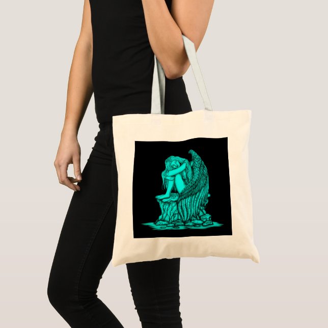 Tote Bag Un ange endormi sur la pierre (Devant (produit))