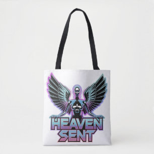 Tote Bag Un ange métallique brillant avec des ailes, concep