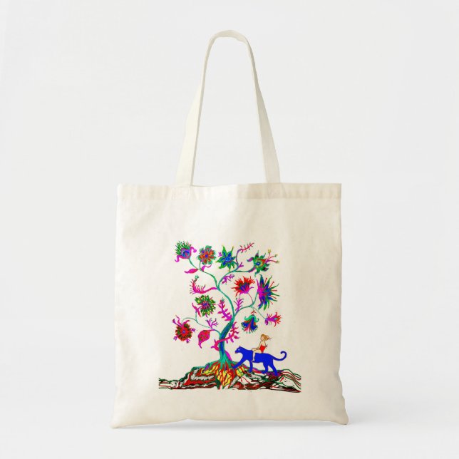 Tote Bag Un arbre de vie et une fille (Devant)