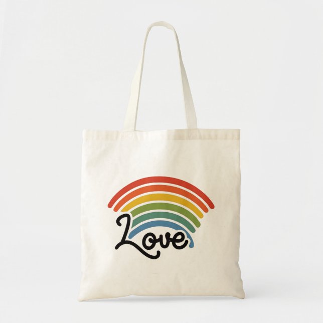 Tote Bag Un arc-en-ciel d'amour (Devant)