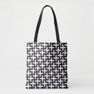 Tote Bag Un b&w modèle fait avec "plus" le signe