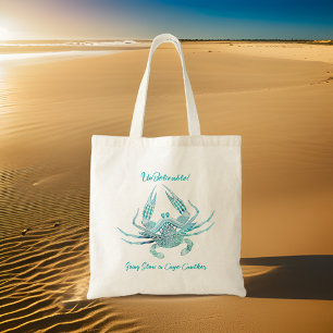 Tote Bag Un Belizable Go Lent à Caye Caulker Belize Crabe