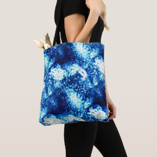 Tote Bag Un bleu vif teinté ressemble à du verre dépoli