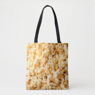 Tote Bag Un bon popcorn sur tout l'arrière - plan. Nourrit